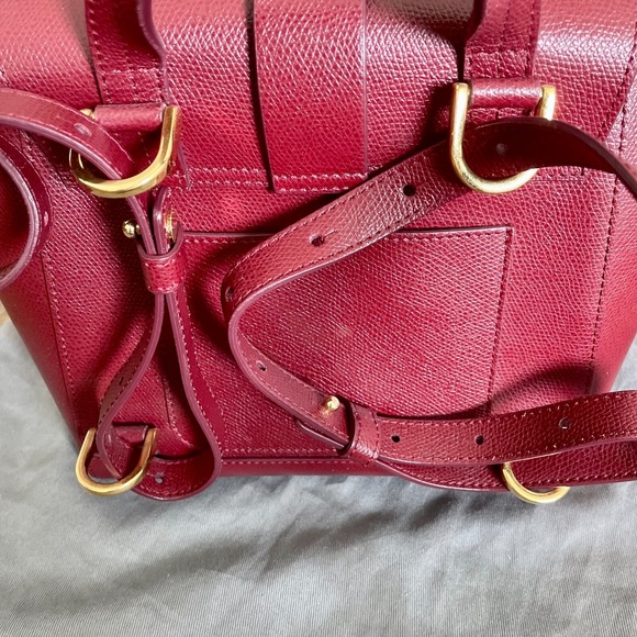 Senreve Mini Maestra Bag Chianti Leather Tote Backpack Crossbody Satchel Red - Picture 15 of 16